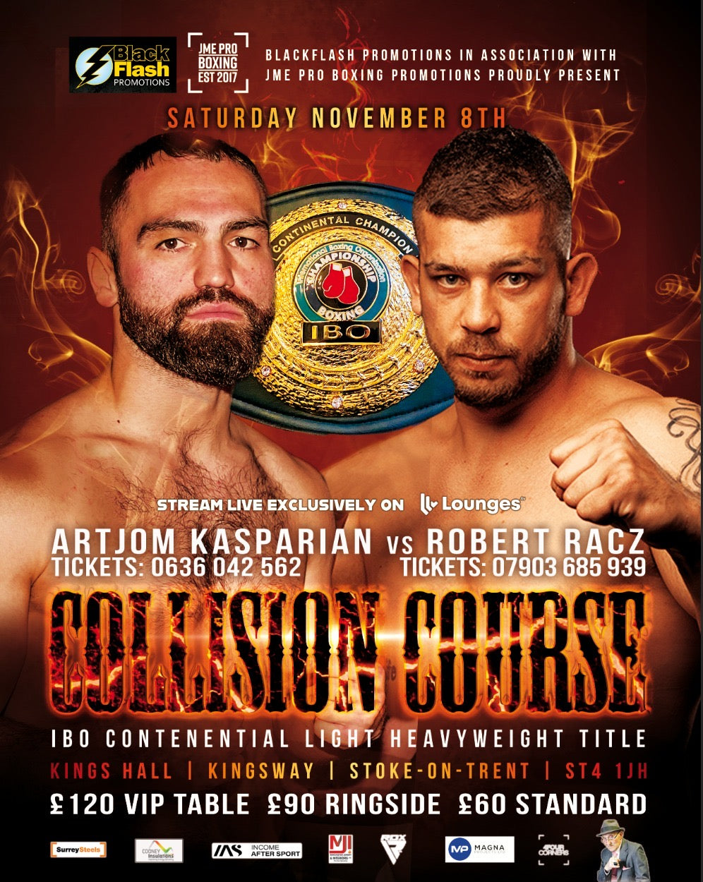 Collision Course; Davies vs Bird VIP Packages